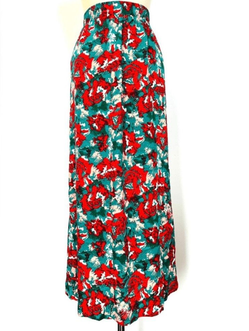 NEW Anthropologie Porridge Miley Red Green Ruffle High Low Skirt Womens XS - Picture 7 of 7